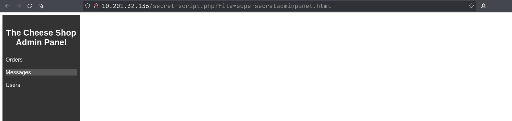 cheese ctf admin panel