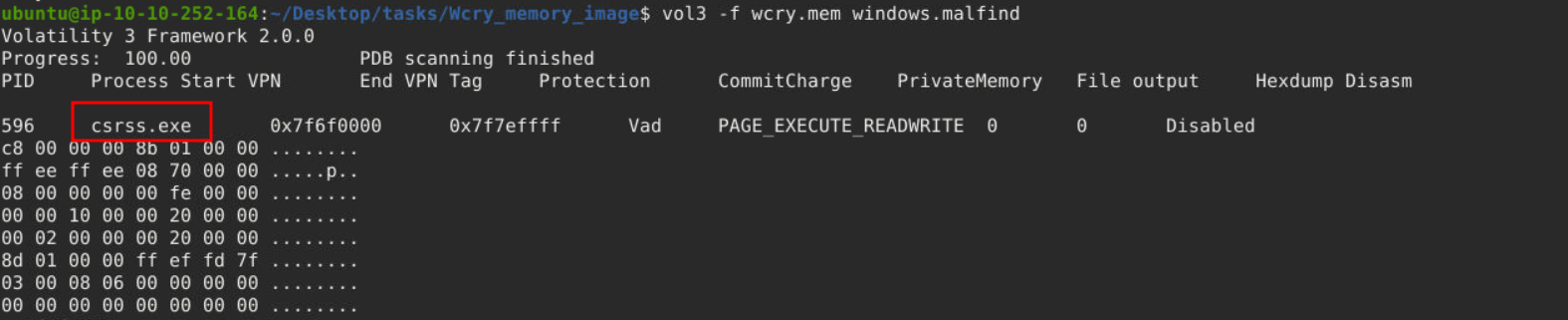 volatility windows malfind