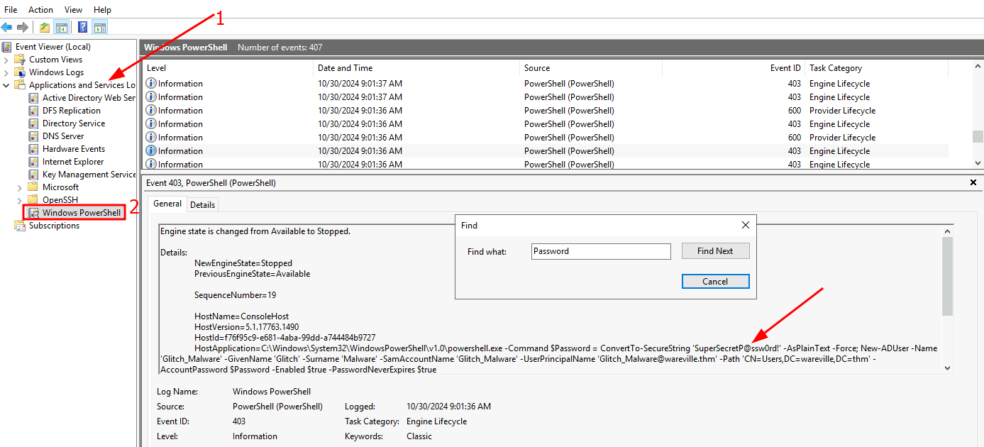 Powershell logs