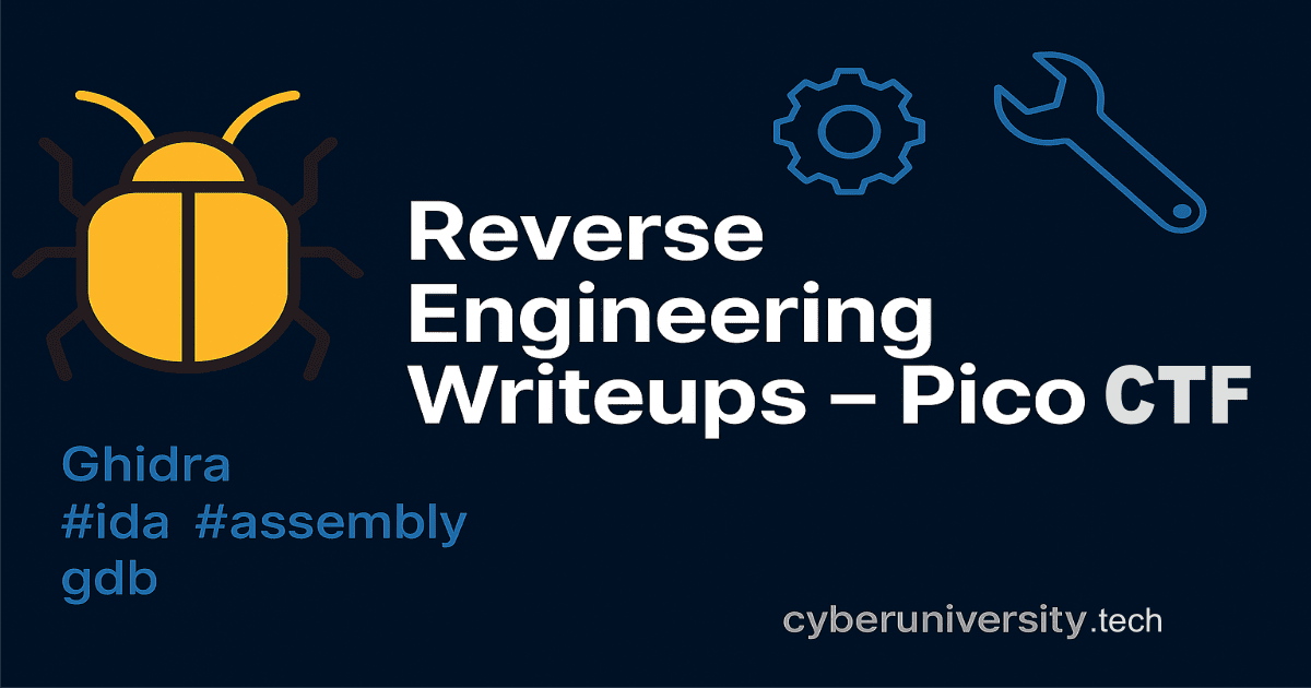Reverse Engineering writeups - Pico CTF