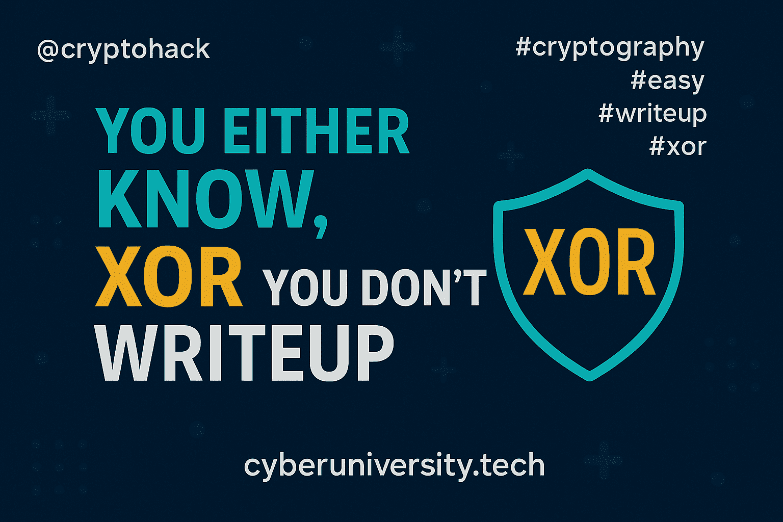 CryptoHack You either know, XOR you don't writeup | Solution