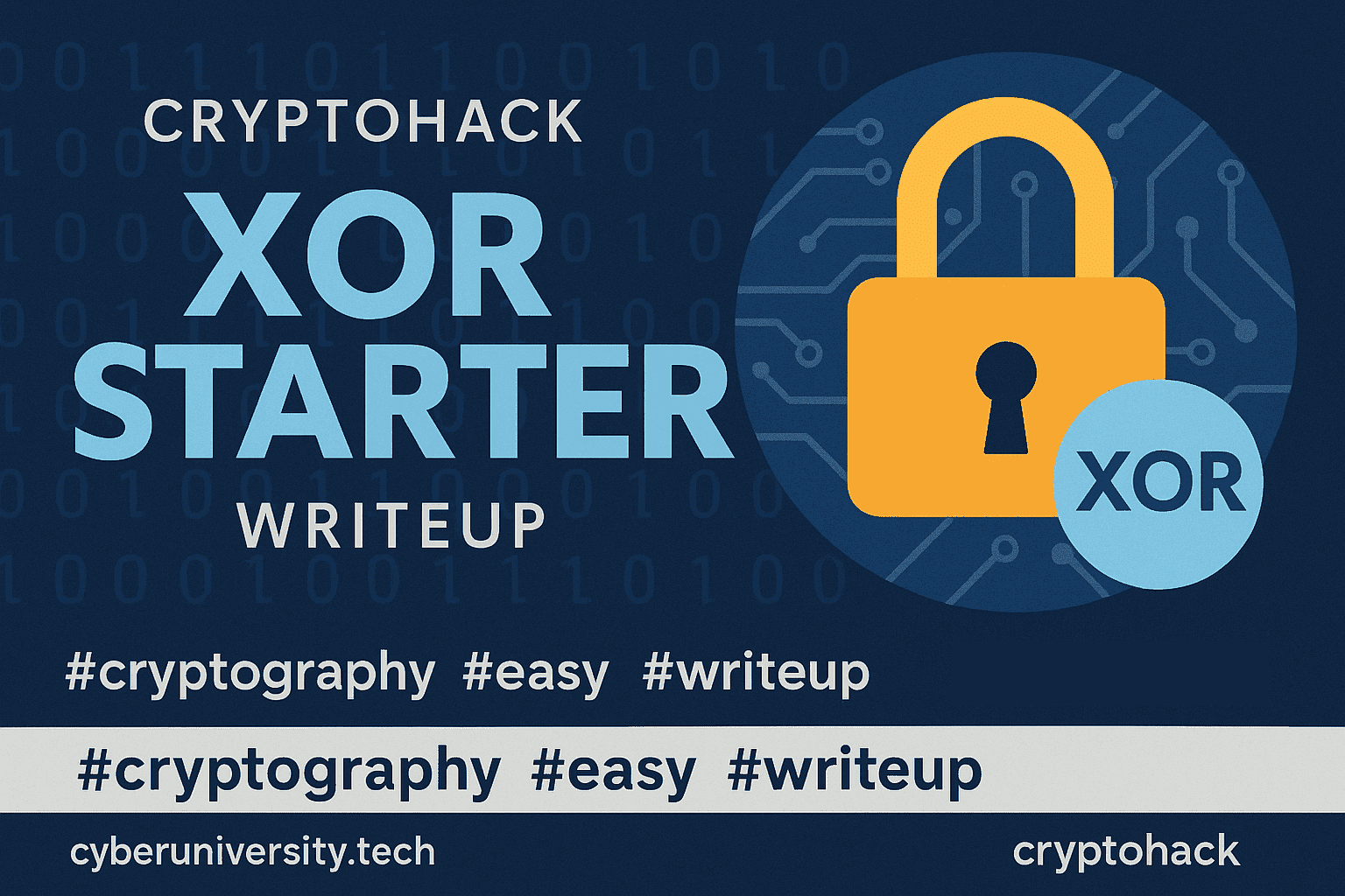 CryptoHack 'XOR Starter' Challenge Solution