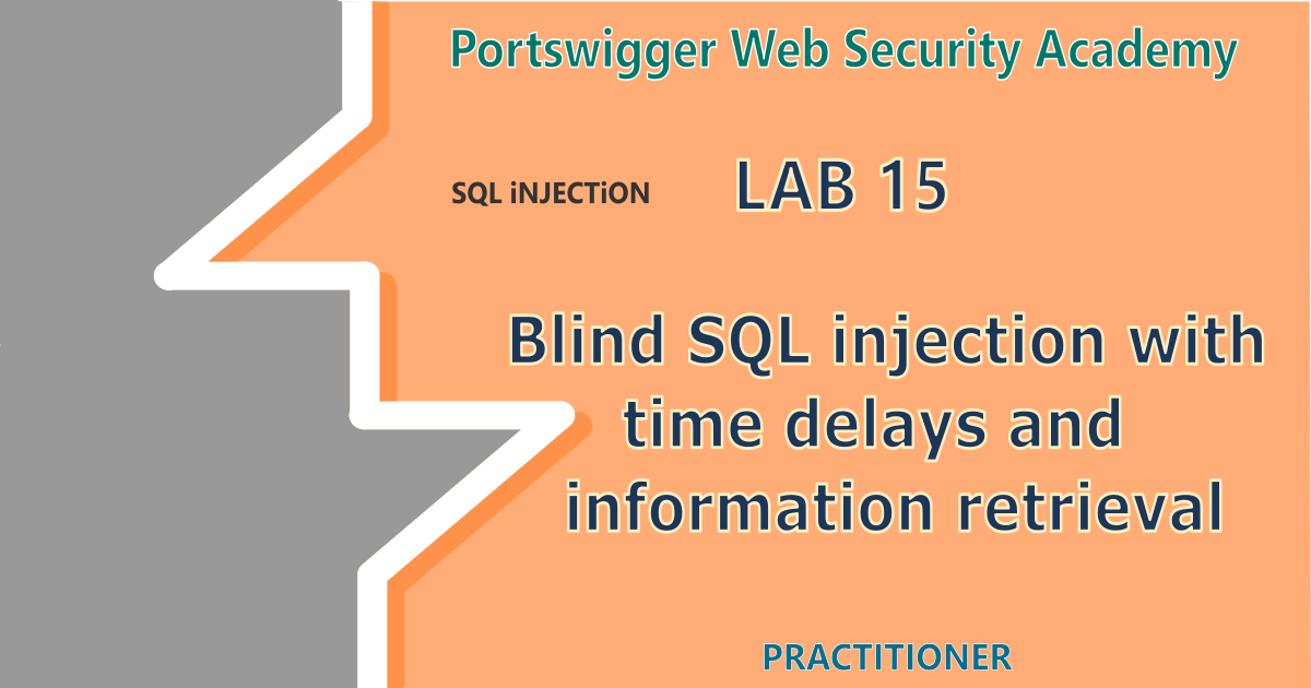 Blind sql injection with time delays and information retrieval